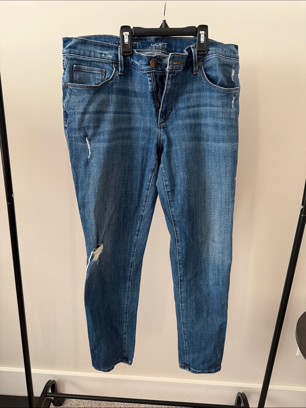 LOFT Boyfriend Jeans in Medium Blue Wash
